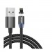 Дата кабель USB 2.0 AM to Lightning magnetic black Denmen (DN-D09L-BK)