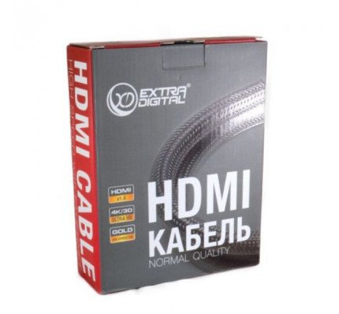 Кабель мультимедійний HDMI to HDMI 5.0m v2.0 28awg, 14+1, CCS Extradigital (KBH1749)