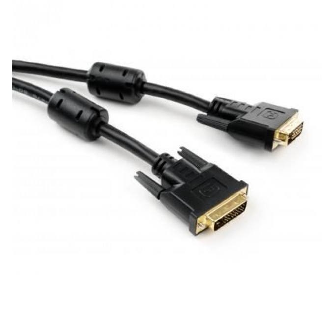 Кабель мультимедійний DVI to DVI 24+1pin 1.8 m Vinga (VCPDCDVIMM1.8BK)