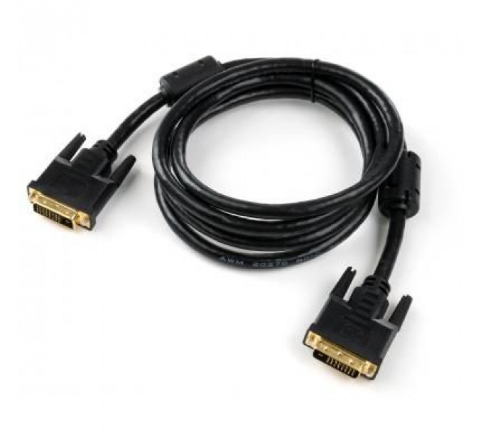 Кабель мультимедійний DVI to DVI 24+1pin 1.8 m Vinga (VCPDCDVIMM1.8BK)