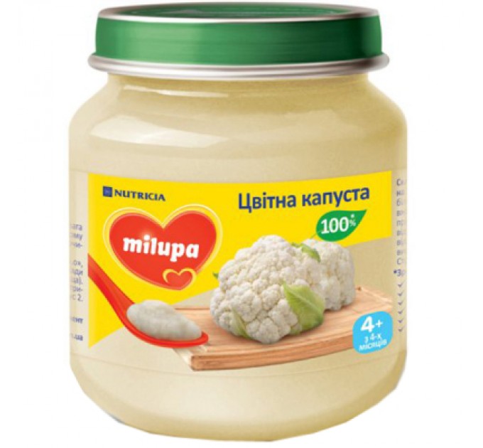 Дитяче пюре Milupa Цвітна капуста з 4 місяців 125 г (5900852030246)