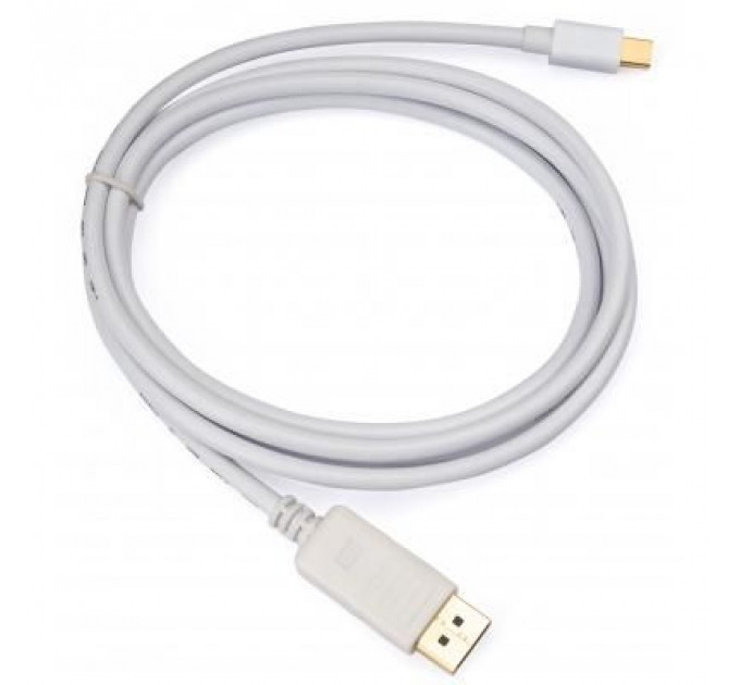 Кабель мультимедійний Mini Display Port to Display Port 1.8m 4K white Vinga (VCPMDPDP1.8WH)