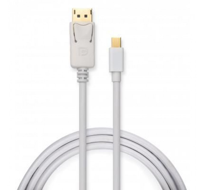 Кабель мультимедійний Mini Display Port to Display Port 1.8m 4K white Vinga (VCPMDPDP1.8WH)