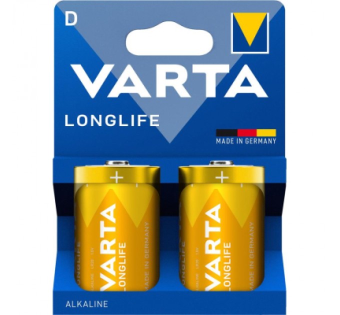 Батарейка Varta D (LR20) Longlife лужна * 2 (04120101422)