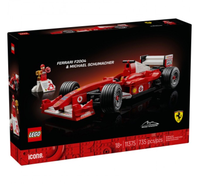 Конструктор LEGO Icons Ferrari F2004 and Michael Schumacher (11375)