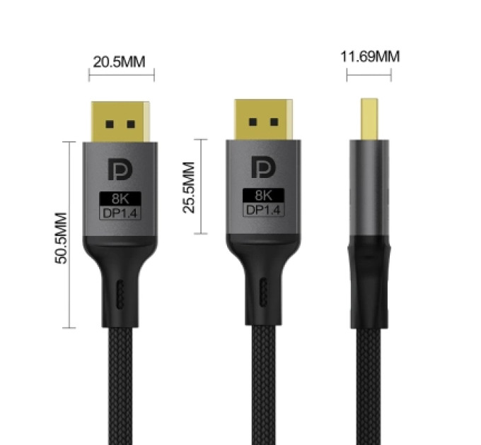 ColorWay Кабель мультимедійний DisplayPort M to DisplayPort M 1.5m V1.4 8K black ColorWay (CW-CBDP093-BK)