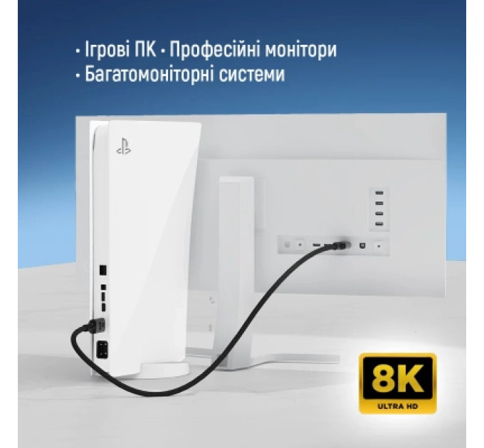 ColorWay Кабель мультимедійний DisplayPort M to DisplayPort M 1.5m V1.4 8K black ColorWay (CW-CBDP093-BK)