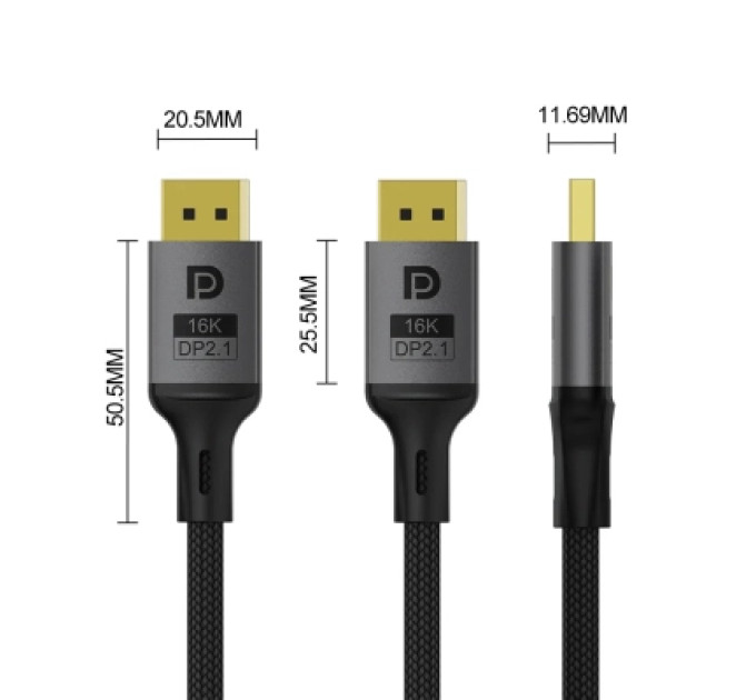 ColorWay Кабель мультимедійний DisplayPort M to DisplayPort M 3.0m V2.1 16K black ColorWay (CW-CBDP092-BK)