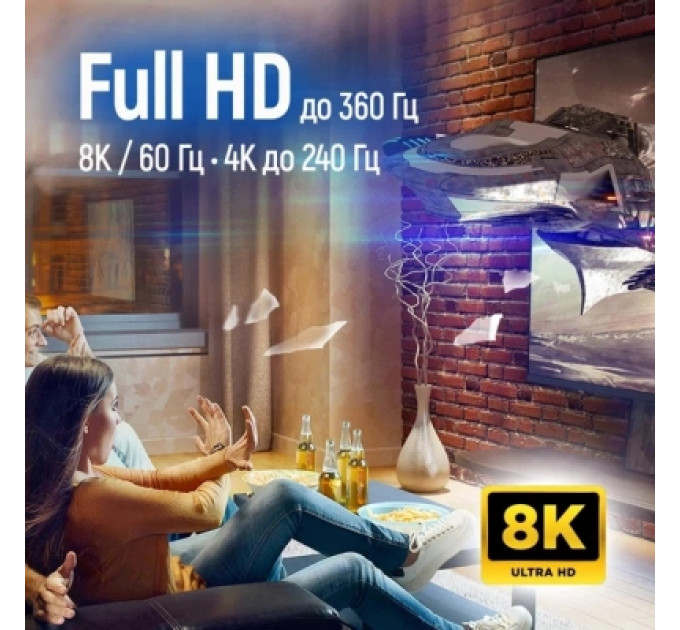 ColorWay Кабель мультимедійний HDMI M to HDMI M 3.0m V2.1 8K black ColorWay (CW-CBHD089-BK)