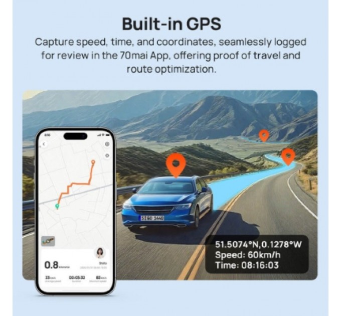 Відеореєстратор Xiaomi 70mai Dash Cam 4K A800SE (1182549)