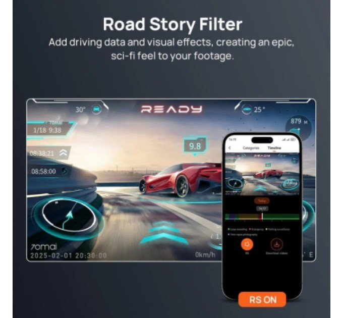 Відеореєстратор Xiaomi 70mai Dash Cam 4K A800SE-2 Set (1182550)