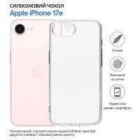 Чохол до мобільного телефона BeCover Apple iPhone 17e Transparent (715147)