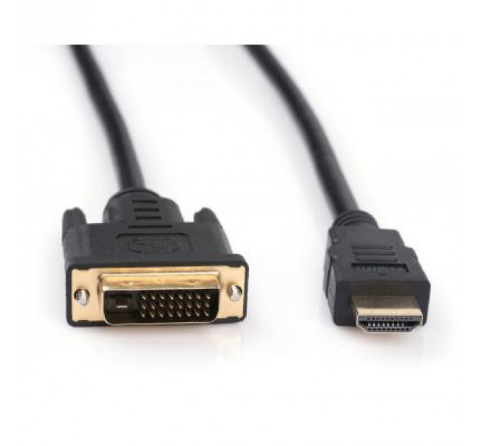 Кабель мультимедійний HDMI to DVI 24+1 5.0m Vinga (VCPHDMIDVI5)