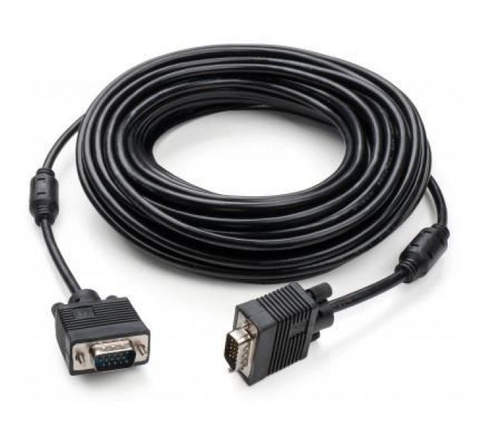Кабель мультимедійний VGA 15.0m ferrits Vinga (VCPVGAF15BK)