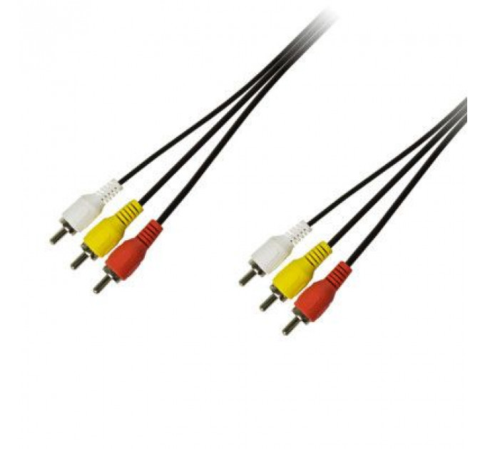 Кабель мультимедійний 3xRCA M - 3xRCA M 1.5m Piko (1283126473951)