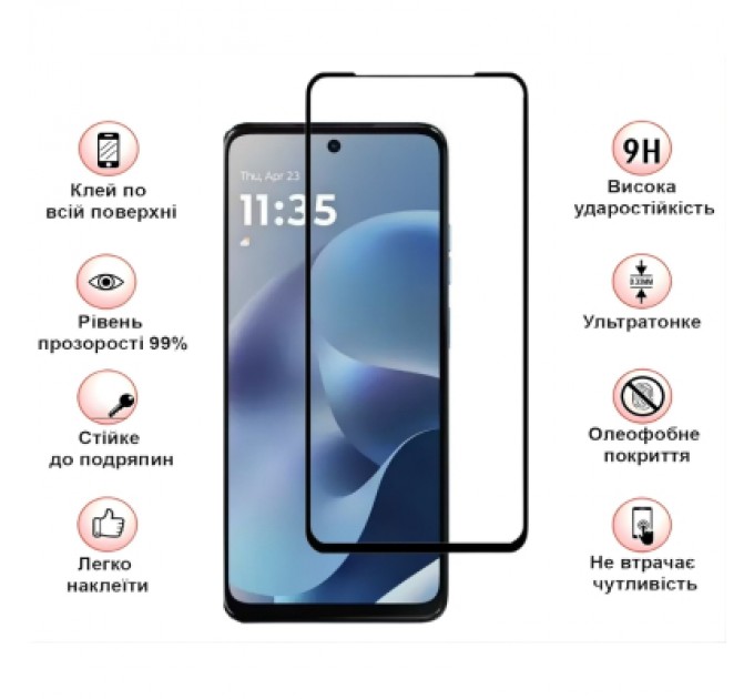 Скло захисне BeCover Motorola Moto G17 / G17 Power Black (715137)