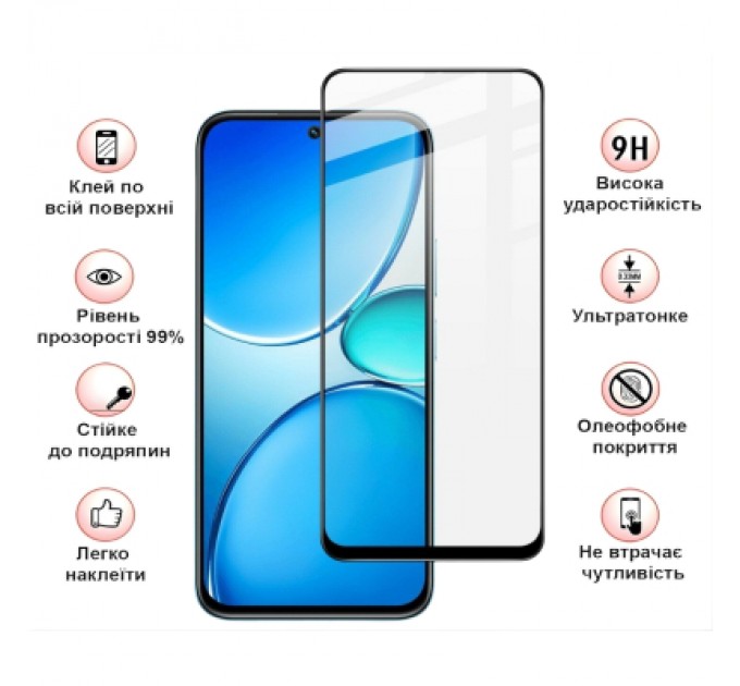 Скло захисне BeCover Realme C85 5G Black (715139)