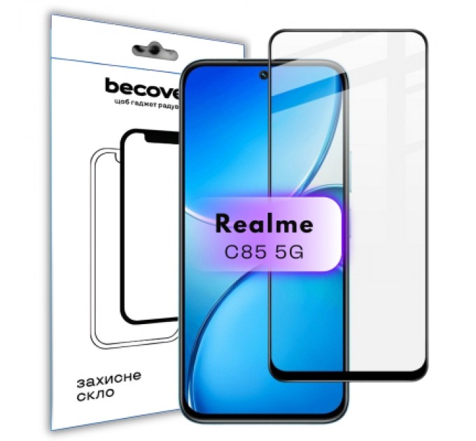 Скло захисне BeCover Realme C85 5G Black (715139)