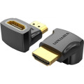 Vention Перехідник HDMI F to HDMI M 90° 4K 60Hz PVC Vention (AIOB0)