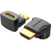 Vention Перехідник HDMI F to HDMI M 90° 4K 60Hz PVC Vention (AIOB0)