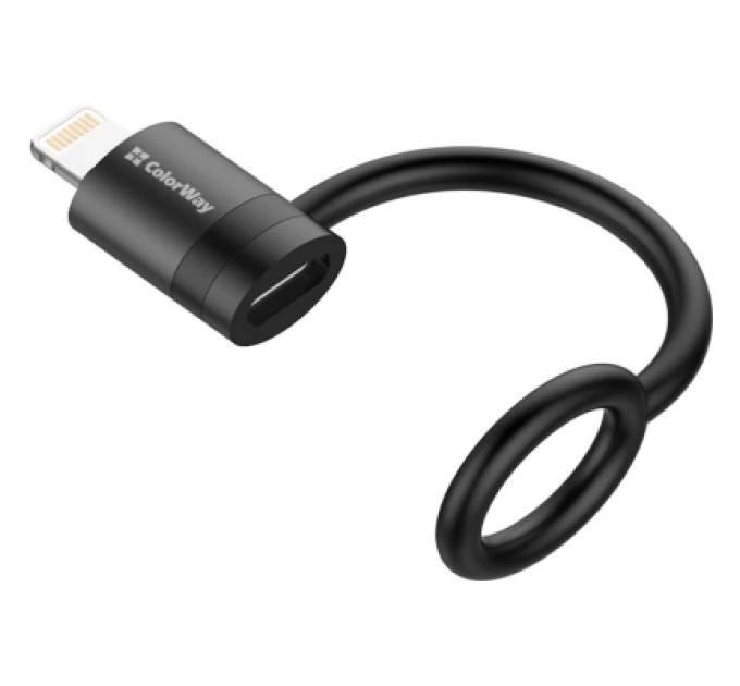 ColorWay Перехідник USB-C F to Lightning M black ColorWay (CW-AD-LC)