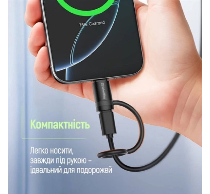 ColorWay Перехідник USB-C F to Lightning M black ColorWay (CW-AD-LC)