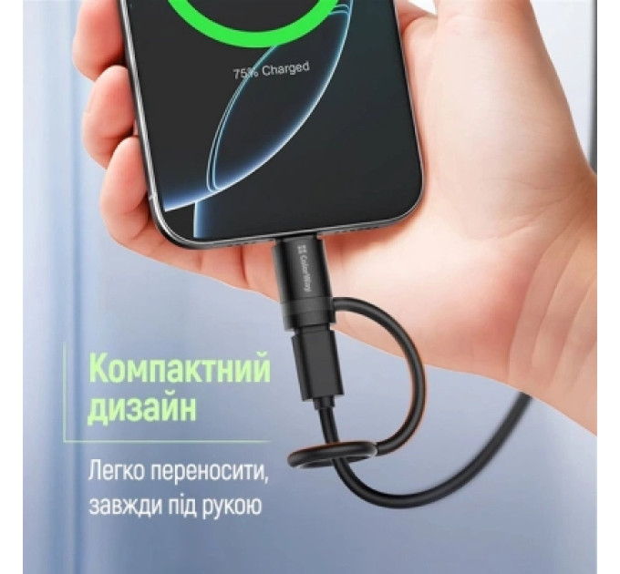 ColorWay Перехідник Lightning F to USB-C M black ColorWay (CW-AD-CL2)