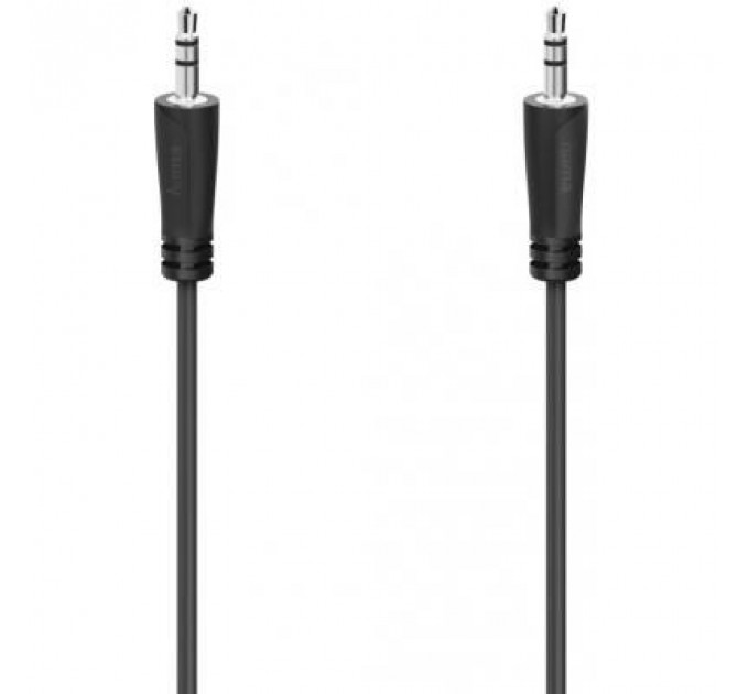 Кабель мультимедійний 3.5 mm Jack - 3.5 mm Jack Stereo 3 m Black Hama (00205115)