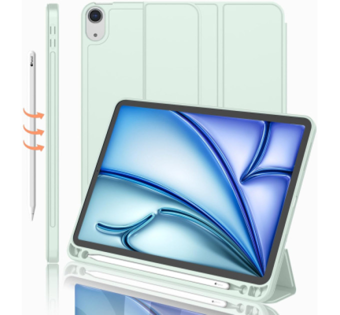 BeCover Чохол до планшета BeCover Tri Fold Soft TPU Apple iPad Air 11" M4 2026 Green (715231)