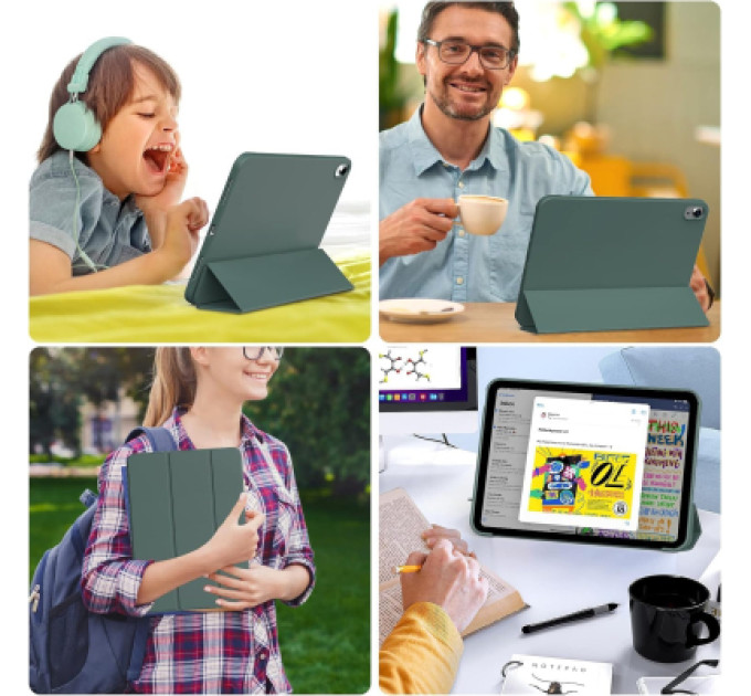 BeCover Чохол до планшета BeCover Tri Fold Soft TPU Silicone Apple iPad Air 11" M4 2026 Dark Green (715236)