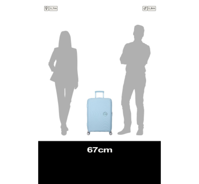 American Tourister Валіза American Tourister Soundbox 71.5/81 л пастельно-блакитна (32G*22002)