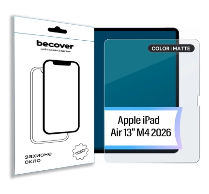 BeCover Скло захисне BeCover Matte Anti-Glare Apple iPad Air 13" M4 2026 (715175)