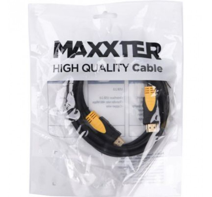 Кабель мультимедійний HDMI to HDMI 2.0m V.2.0 Maxxter (VP-HDMI-2M)