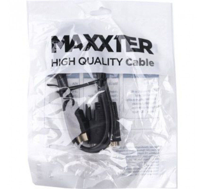 Кабель мультимедійний HDMI to DVI 1.0m Maxxter (V-HDMI-DVI-1M)