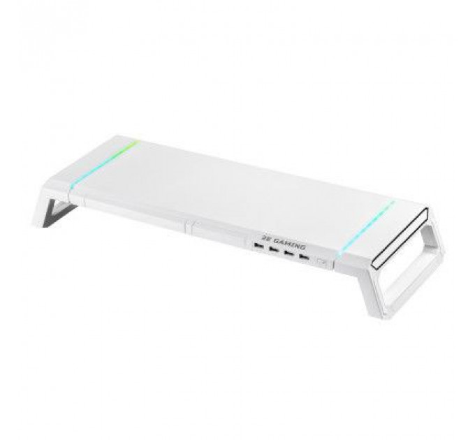 Підставка до монітора 2E GAMING, USB hub, backlight / RGB, White (2E-CPG-007-WT)