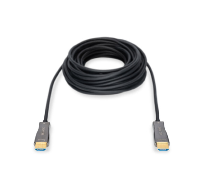 Digitus Кабель мультимедійний HDMI M to HDMI M 30m 4K AOC hybrid-fiber black Digitus (AK-330125-300-S)