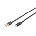 Digitus Дата кабель USB 2.0 AM to USB-C 3.0m black Digitus (AK-300148-030-S)
