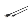 Digitus Кабель для передачі даних USB 2.0 AM to COM 1.8m DB9 RS232 FT232RNL black Digitus (DA-70172)