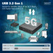 Digitus Адаптер Digitus USB extender 100 m RJ-45 to 3xUSB-A + 1xUSB-C (DA-73121)