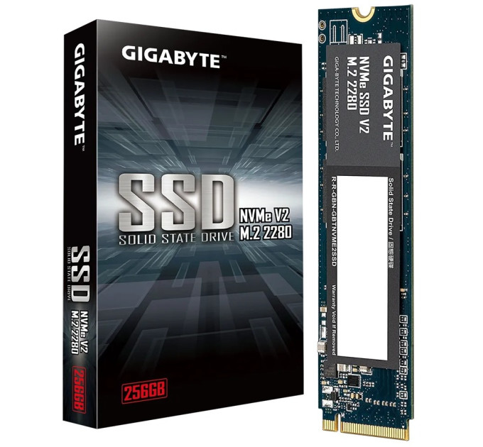 GIGABYTE Накопичувач SSD  256GB Gigabyte NVMe SSD V2 M.2 PCIe 3.0 x4 3D NAND TLC (G3NVMEV2256G)