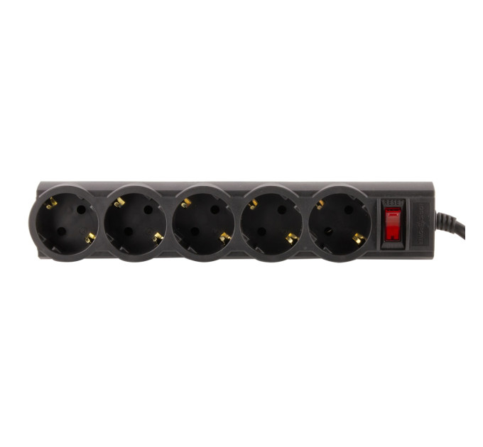 LogicPower Фільтр живлення LogicPower 5 розеток 3м LP-X5 Premium Black (LP9584)