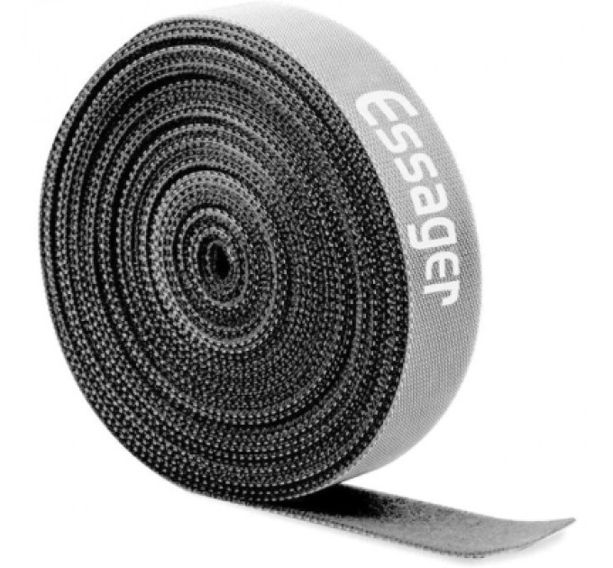 Набір для кріплення стрічка-липучка Cable Organizer 5m Black Essager (EXD-LXD01)