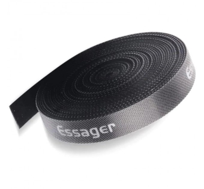 Набір для кріплення стрічка-липучка Cable Organizer 5m Black Essager (EXD-LXD01)