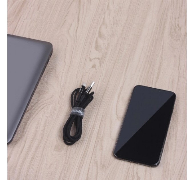 Набір для кріплення стрічка-липучка Cable Organizer 5m Black Essager (EXD-LXD01)