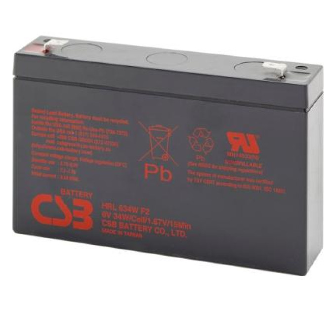 CSB Акумуляторна батарея CSB 6V 9AH (HRL634WF2) AGM