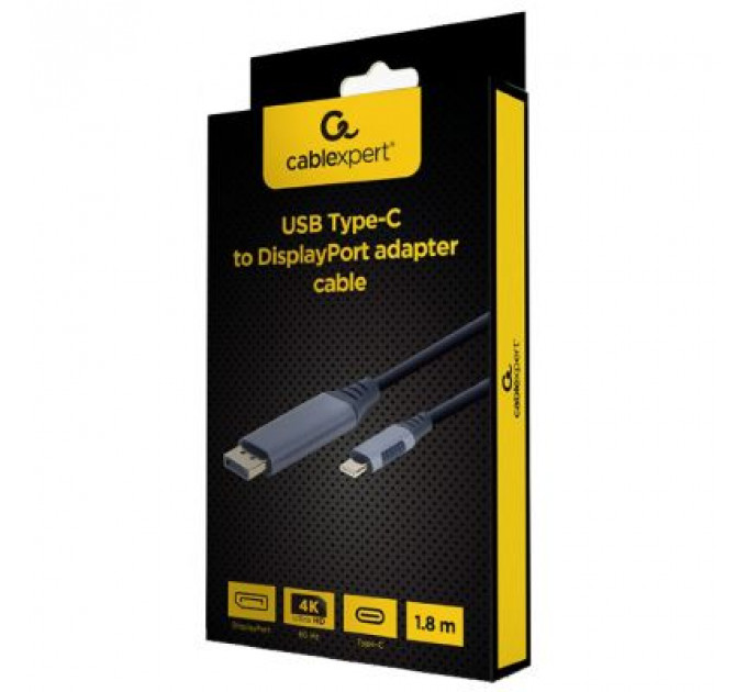 Кабель мультимедійний USB-C to DisplayPort 1.8m 4K 60Hz Cablexpert (CC-USB3C-DPF-01-6)