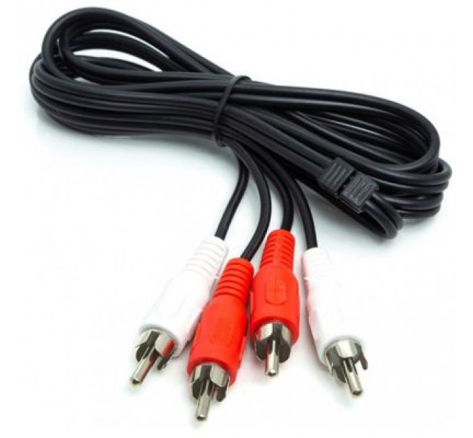 Кабель мультимедійний 2*RCA (M) to 2*RCA (M), 1 m PowerPlant (CA912032)