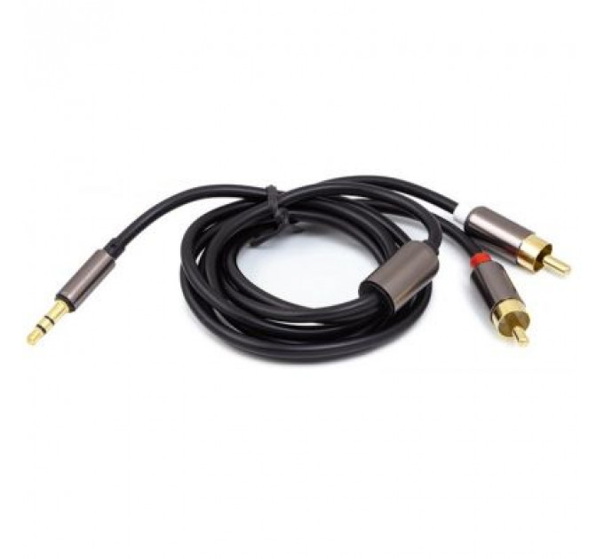 Кабель мультимедійний 3.5 mm Stereo Plug - 2*RCA, 1 m PowerPlant (CA912834)