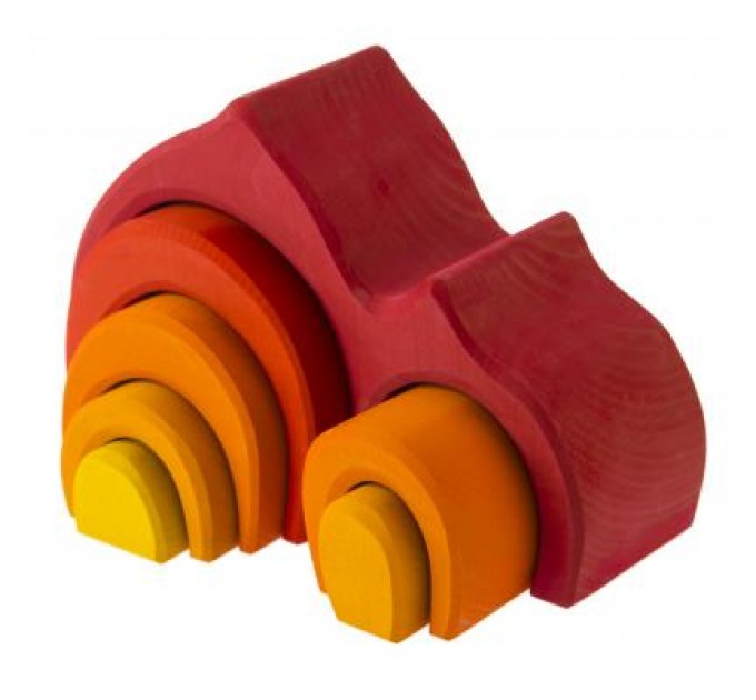 Конструктор Nic деревянный Дом Габли красный (NIC523020)