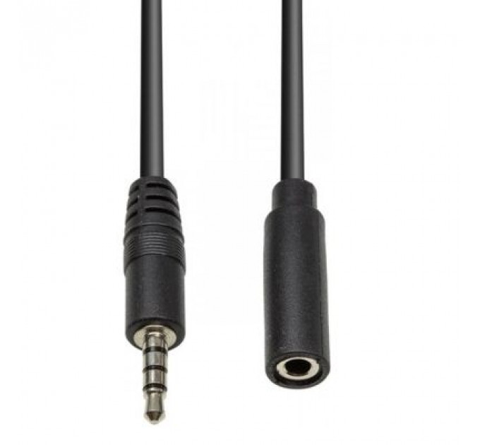 Кабель мультимедійний 3.5 mm (M) - 3.5 mm (F) 4С, 1 m PowerPlant (CA912841)